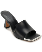 DKNY Women's Block Heel Square Toe Kailyn-Sandal Mule Heeled, Black, 5
